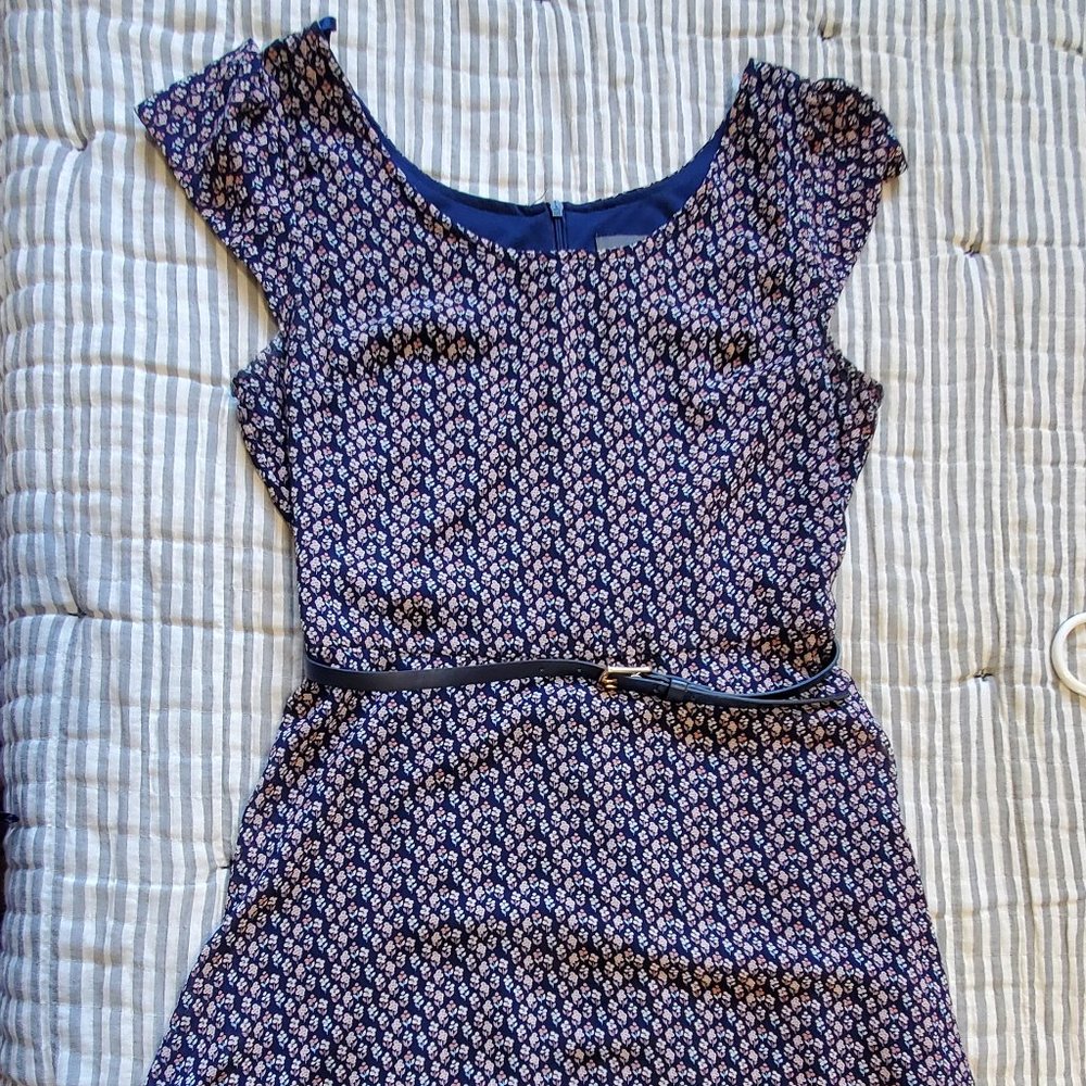 Blue floral dress